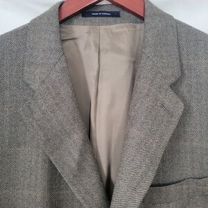 Ralph Lauren Wool Canadian Houndstooth Plaid Sports Coat 44R